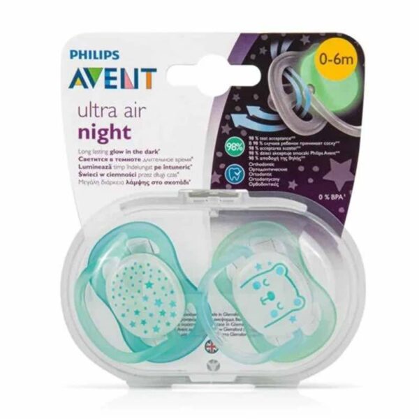 پستانک الترا نایت 0-6 ماه اونت مدل ستاره و خرس Philips Avent - Image 2