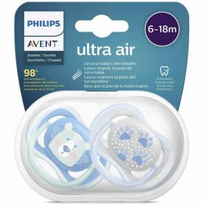 پستانک الترا ایر 6-18 ماه اونت مدل خرس آبی Philips Avent