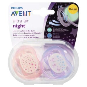 پستانک الترا نایت 0-6 ماه اونت مدل ستاره و گربه Philips Avent