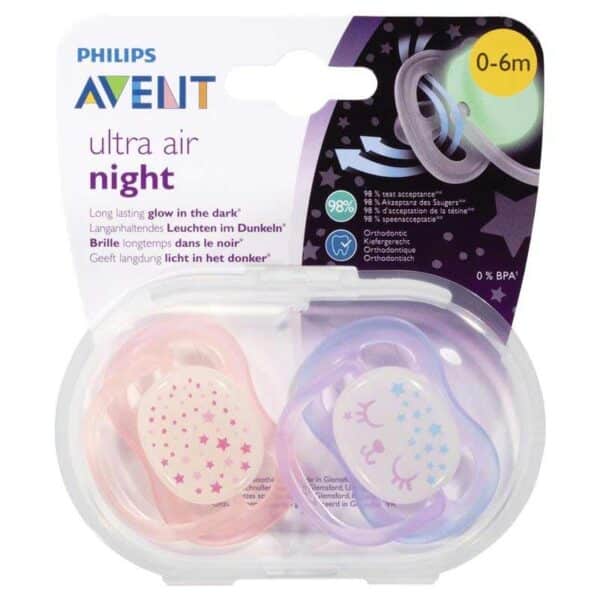 پستانک الترا نایت 0-6 ماه اونت مدل ستاره و گربه Philips Avent - Image 2