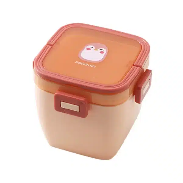 ظرف غذا همراه چنگال 800 میل طرح دار لانچ باکس LUNCH BOX - Image 3