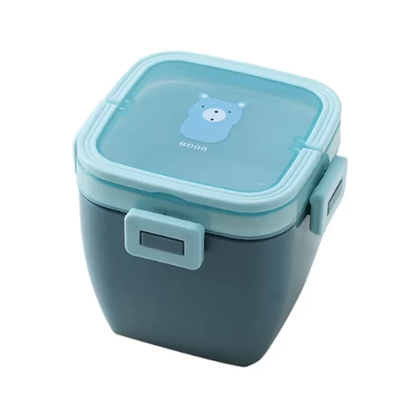 ظرف غذا همراه چنگال 800 میل طرح دار لانچ باکس LUNCH BOX - Image 4