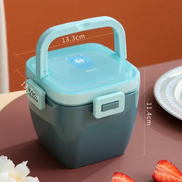 ظرف غذا همراه چنگال 800 میل طرح دار لانچ باکس LUNCH BOX - Image 7