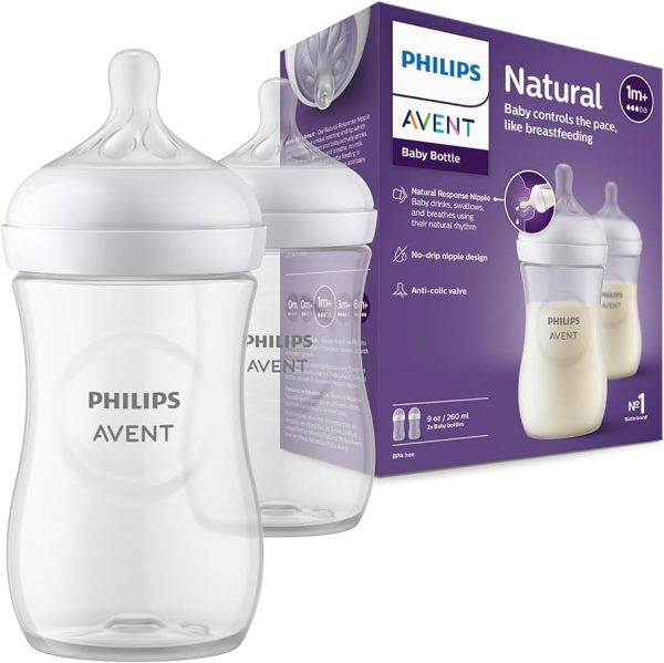 شیشه شیر نچرال 260 میل 2 عددی فلیپس اونت Philips Avent