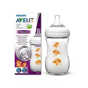 شیشه شیر طلقی 260 میل نچرال فیلیپس اونت طرح ببر Philips Avent