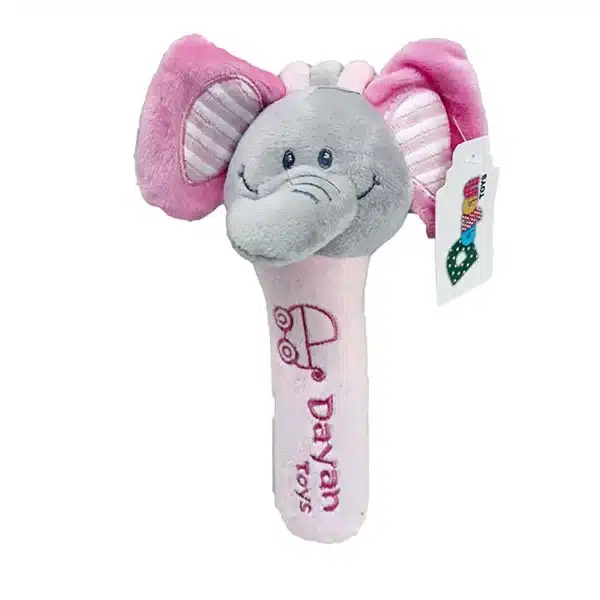 جغجغه سوسیسی نوزاد طرح فیل دایان تویز Dayan toys - Image 2